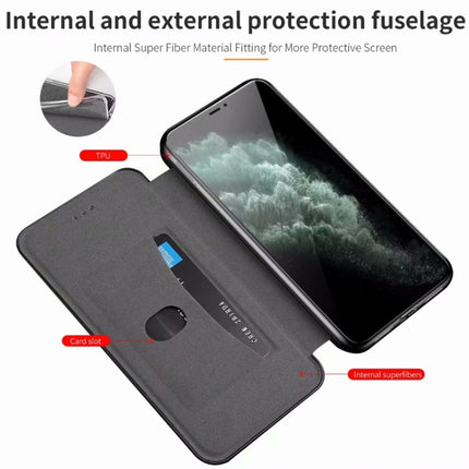 For iPhone 11 Integrated Electricity Pressing Retro Texture Magnetic TPU+PU Leather Case with Card Slot & Holder(Blue)-garmade.com