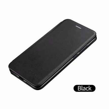 For iPhone 11 Pro Max Integrated Electricity Pressing Retro Texture Magnetic TPU+PU Leather Case with Card Slot & Holder(Black)-garmade.com