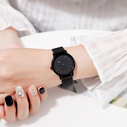 SKMEI 1530 Fashion Europe And America Simple Business Women Wristwatch Elegant Thin Female Student Quartz Watch(Black)-garmade.com