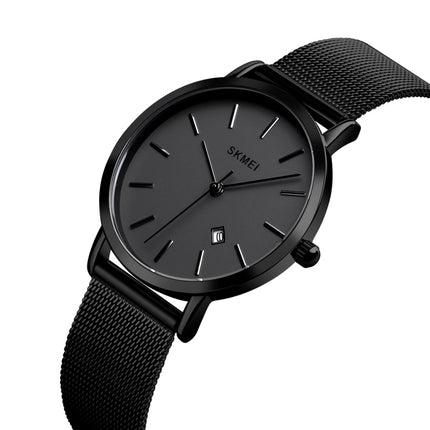 SKMEI 1530 Fashion Europe And America Simple Business Women Wristwatch Elegant Thin Female Student Quartz Watch(Black)-garmade.com