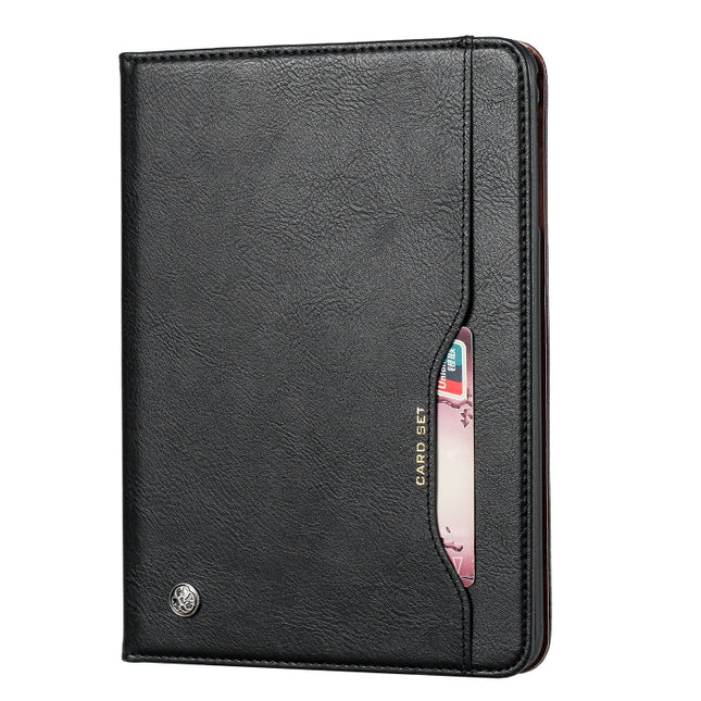 For iPad 10.2 Knead Skin Texture Horizontal Flip Leather Case with Photo Frame & Holder & Card Slots & Wallet(Black)-garmade.com
