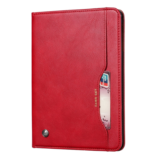 For iPad 10.2 Knead Skin Texture Horizontal Flip Leather Case with Photo Frame & Holder & Card Slots & Wallet(Red)-garmade.com