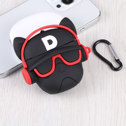 For Apple AirPods 1/2 Generation Universal Headphone Devil Bluetooth Headphone Protective Case(Black)-garmade.com