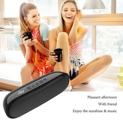 NBY 4070 Portable Bluetooth Speaker 3D Stereo Sound Surround Speakers, Support FM, TF, AUX, U-disk(Black)-garmade.com