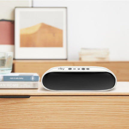 NBY 4070 Portable Bluetooth Speaker 3D Stereo Sound Surround Speakers, Support FM, TF, AUX, U-disk(White)-garmade.com
