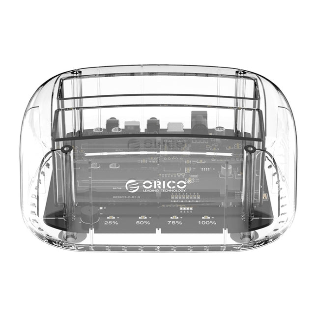 ORICO 6239U3 3.5/2.5inch 2 Bay Transparent USB3.0 Ordinary Reading & Writing Hard Drive Dock-garmade.com