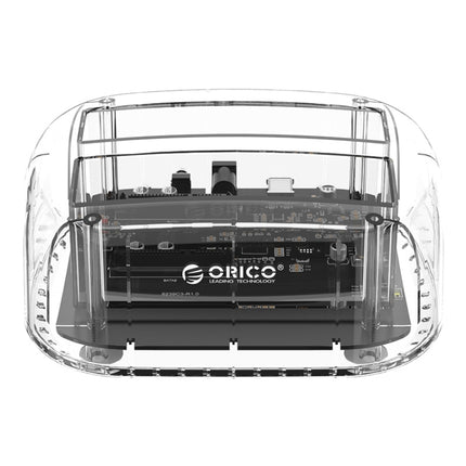 ORICO 6239C3 2.5/3.5inch 2 Bay Transparent Type-C Hard Drive Dock-garmade.com
