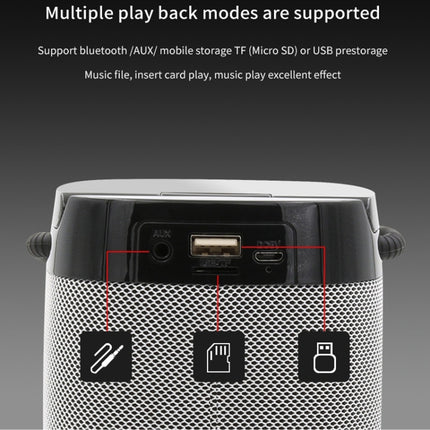 NBY 6650 Portable Multi-function Bluetooth Speaker 3D Surround Stereo Sound, Support Wireless Charging(Red)-garmade.com