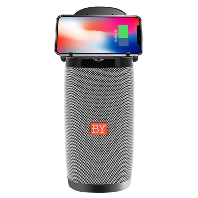 NBY 6650 Portable Multi-function Bluetooth Speaker 3D Surround Stereo Sound, Support Wireless Charging(Gray)-garmade.com