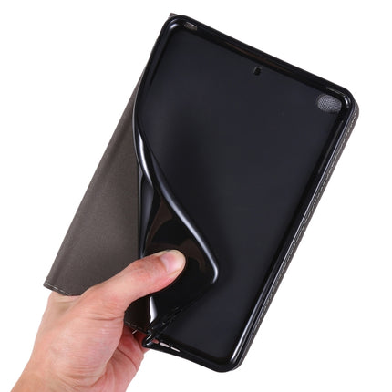 For iPad Mini 4 / 3 / 2 / 1 Cloth Teature Horizontal Flip PU Leather Case with with Holder & Card Slots(Gray)-garmade.com