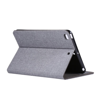 For iPad Mini 4 / 3 / 2 / 1 Cloth Teature Horizontal Flip PU Leather Case with with Holder & Card Slots(Red)-garmade.com