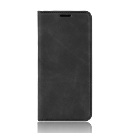For iPhone 11 Pro Max Retro-skin Business Magnetic Suction Leather Case with Purse-Bracket-Chuck(Black)-garmade.com