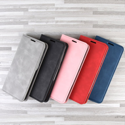 For iPhone 11 Pro Max Retro-skin Business Magnetic Suction Leather Case with Purse-Bracket-Chuck(Pink)-garmade.com