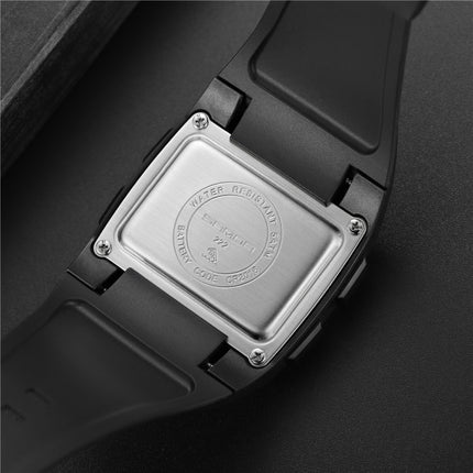 SANDA 222 Men Sports Outdoor Mountaineering Digital Electronic Watch Square Multi functional Waterproof Watch(Red)-garmade.com