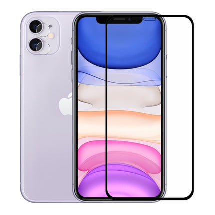 For iPhone 11 Hat-Prince 2 in 1 Full Glue 0.26mm 9H 2.5D Tempered Glass Full Coverage Protector + 0.2mm 9H 2.15D Round Edge Rear Camera Lens Tempered Glass Film-garmade.com