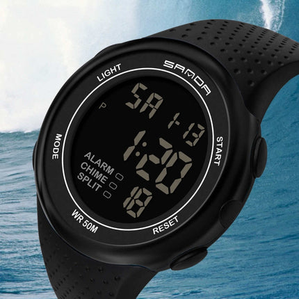 SANDA 375 Watch For Male Students Simple Casual Electronic Watch Sports Waterproof Luminous Watch(Blue)-garmade.com