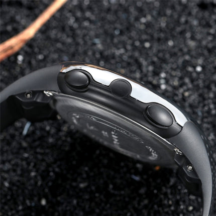 SANDA 375 Watch For Male Students Simple Casual Electronic Watch Sports Waterproof Luminous Watch(Black)-garmade.com
