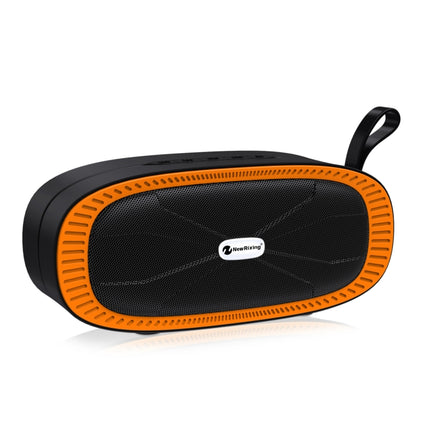 New Rixing NR4022 Portable Stereo Surround Soundbar Bluetooth Speaker with Microphone, Support TF Card FM(Orange)-garmade.com