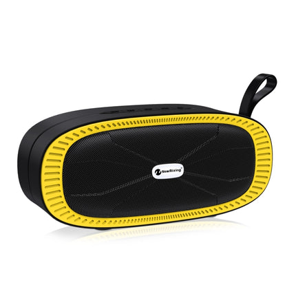 New Rixing NR4022 Portable Stereo Surround Soundbar Bluetooth Speaker with Microphone, Support TF Card FM(Yellow)-garmade.com