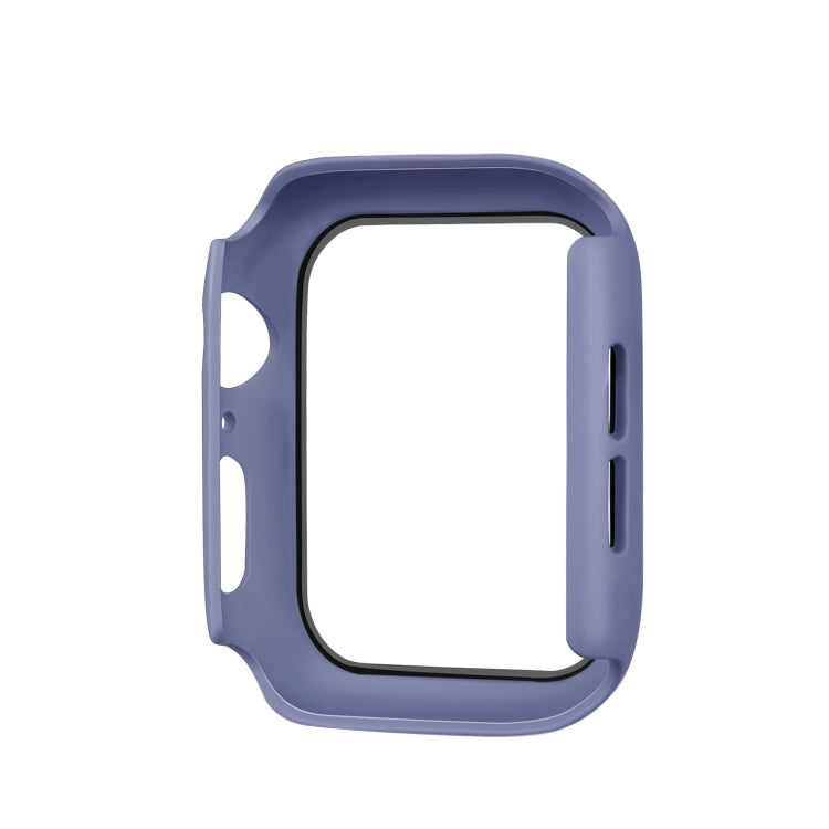 ENKAY Hat-prince Full Coverage PC Case + Tempered Glass Protector for Apple Watch Series 5 / 4 44mm(Blue)-garmade.com