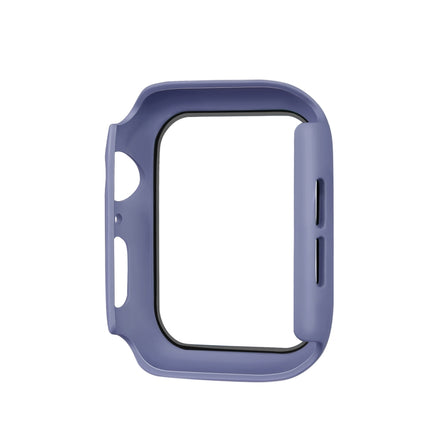 ENKAY Hat-prince Full Coverage PC Case + Tempered Glass Protector for Apple Watch Series 5 / 4 44mm(Blue)-garmade.com