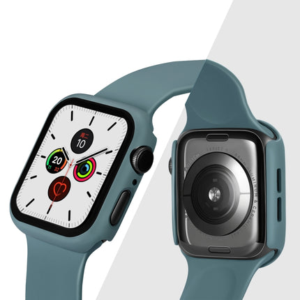 ENKAY Hat-prince Full Coverage PC Case + Tempered Glass Protector for Apple Watch Series 5 / 4 44mm(Green)-garmade.com
