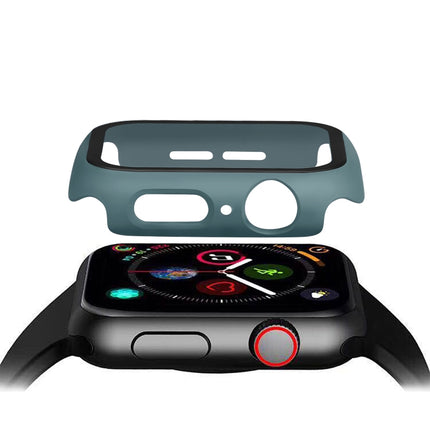 ENKAY Hat-prince Full Coverage PC Case + Tempered Glass Protector for Apple Watch Series 5 / 4 40mm(Green)-garmade.com