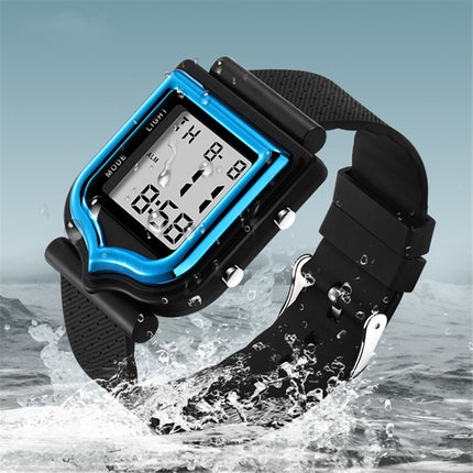 SANDA 388 Fashionable Square Outdoor Sports Leisure Watch Men's And Women's Multi-Functional Waterproof Luminous Electronic Watch(Blue)-garmade.com