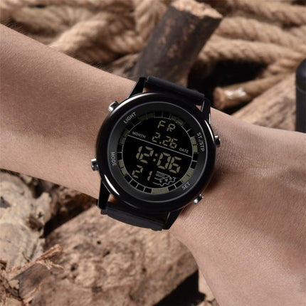 SANDA 411 Multifunctional Wports Watch Male Youth Fashion Model Male Waterproof Student Electronic Watch(Black White)-garmade.com