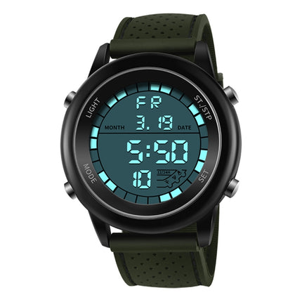 SANDA 411 Multifunctional Wports Watch Male Youth Fashion Model Male Waterproof Student Electronic Watch(Green)-garmade.com