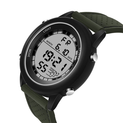 SANDA 411 Multifunctional Wports Watch Male Youth Fashion Model Male Waterproof Student Electronic Watch(Green)-garmade.com