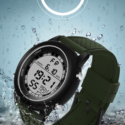 SANDA 411 Multifunctional Wports Watch Male Youth Fashion Model Male Waterproof Student Electronic Watch(Green)-garmade.com