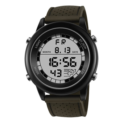 SANDA 411 Multifunctional Wports Watch Male Youth Fashion Model Male Waterproof Student Electronic Watch(Coffee)-garmade.com