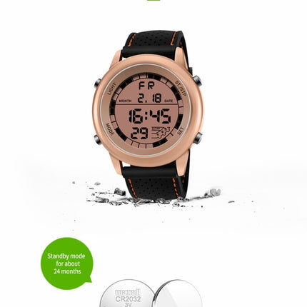 SANDA 411 Multifunctional Wports Watch Male Youth Fashion Model Male Waterproof Student Electronic Watch(Coffee)-garmade.com