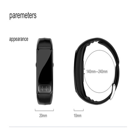 P12 0.96inch TFT Color Screen Smart Watch IP67 Waterproof,Support Call Reminder /Heart Rate Monitoring/Blood Pressure Monitoring/ECG Monitoring(Black)-garmade.com