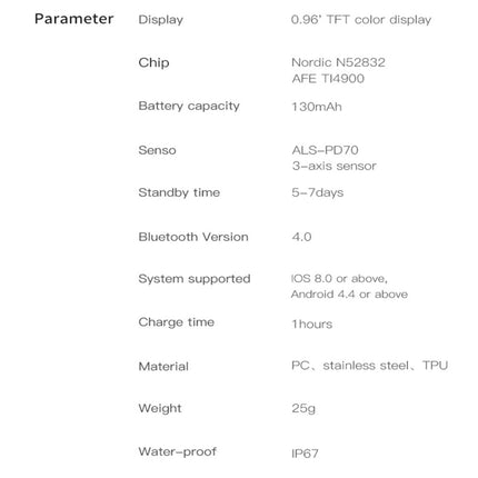 P12 0.96inch TFT Color Screen Smart Watch IP67 Waterproof,Support Call Reminder /Heart Rate Monitoring/Blood Pressure Monitoring/ECG Monitoring(Blue)-garmade.com