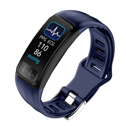 P12 0.96inch TFT Color Screen Smart Watch IP67 Waterproof,Support Call Reminder /Heart Rate Monitoring/Blood Pressure Monitoring/ECG Monitoring(Blue)-garmade.com
