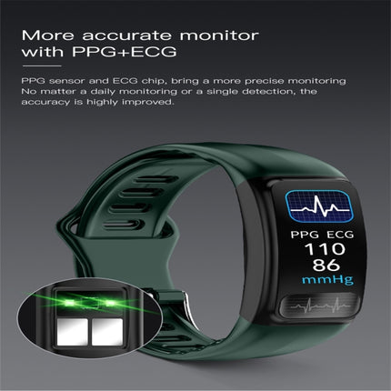 P12 0.96inch TFT Color Screen Smart Watch IP67 Waterproof,Support Call Reminder /Heart Rate Monitoring/Blood Pressure Monitoring/ECG Monitoring(Blue)-garmade.com