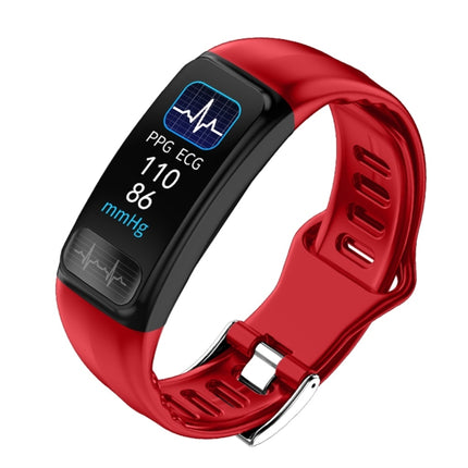P12 0.96inch TFT Color Screen Smart Watch IP67 Waterproof,Support Call Reminder /Heart Rate Monitoring/Blood Pressure Monitoring/ECG Monitoring(Red)-garmade.com