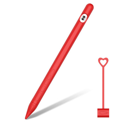 Suitable For Apple Pencil1 Generation StylusTouch Pen Silicone Protective Cover Pen Cap(Red)-garmade.com
