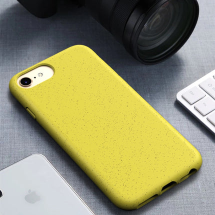 For iPhone6 & 6s Starry Series Shockproof Straw Material + TPU Protective Case(Yellow)-garmade.com