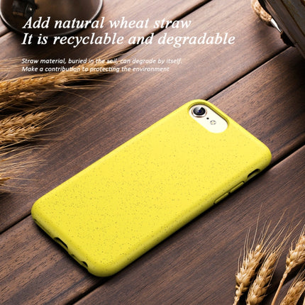 For iPhone6 & 6s Starry Series Shockproof Straw Material + TPU Protective Case(Yellow)-garmade.com