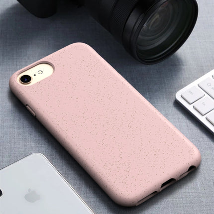 For iPhone7 & 8 Starry Series Shockproof Straw Material + TPU Protective Case(Pink)-garmade.com