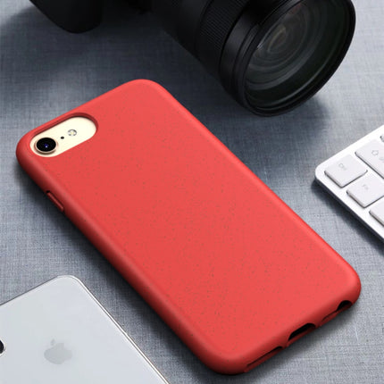 For iPhone7 & 8 Starry Series Shockproof Straw Material + TPU Protective Case(Red)-garmade.com