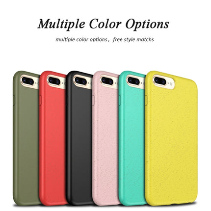 For iPhone 6 Plus & 6s Plus Starry Series Shockproof Straw Material + TPU Protective Case(Dark Green)-garmade.com