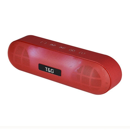 T&G TG148 Portable Stereo Audio Super Bass LED Lantern Pill Wireless Bluetooth Speaker(Red)-garmade.com