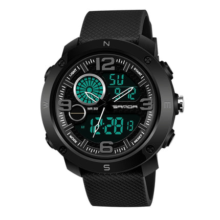 SANDA 762 Watch Men Watch Students Men Watch Fashion Trend Youth Waterproof Night light Sports Men(Gray)-garmade.com