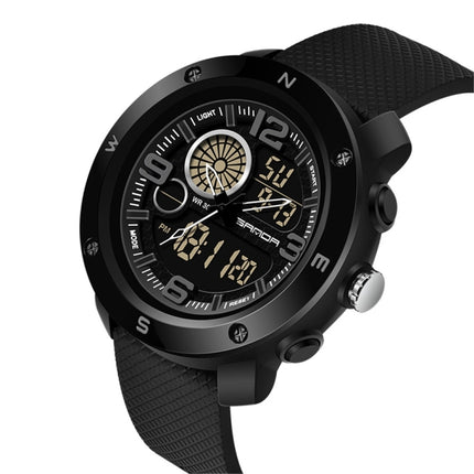 SANDA 762 Watch Men Watch Students Men Watch Fashion Trend Youth Waterproof Night light Sports Men(Gray)-garmade.com