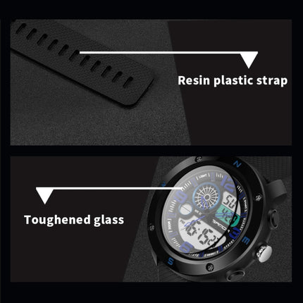 SANDA 762 Watch Men Watch Students Men Watch Fashion Trend Youth Waterproof Night light Sports Men(Gray)-garmade.com