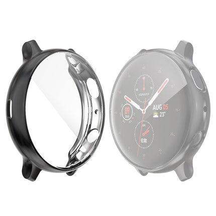 For Samsung Galaxy Watch Active 2 44mm ENKAY Hat-prince Full Coverage Electroplate TPU Case(Black)-garmade.com